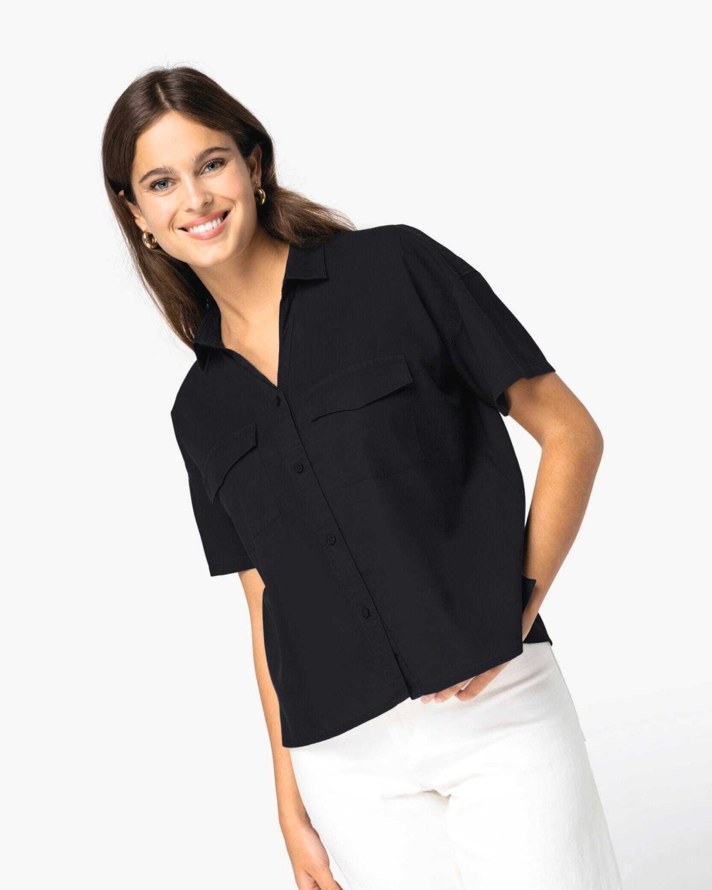 Chemises personnalisable SPASSO Chemise écoresponsable oversize en lyocell femme