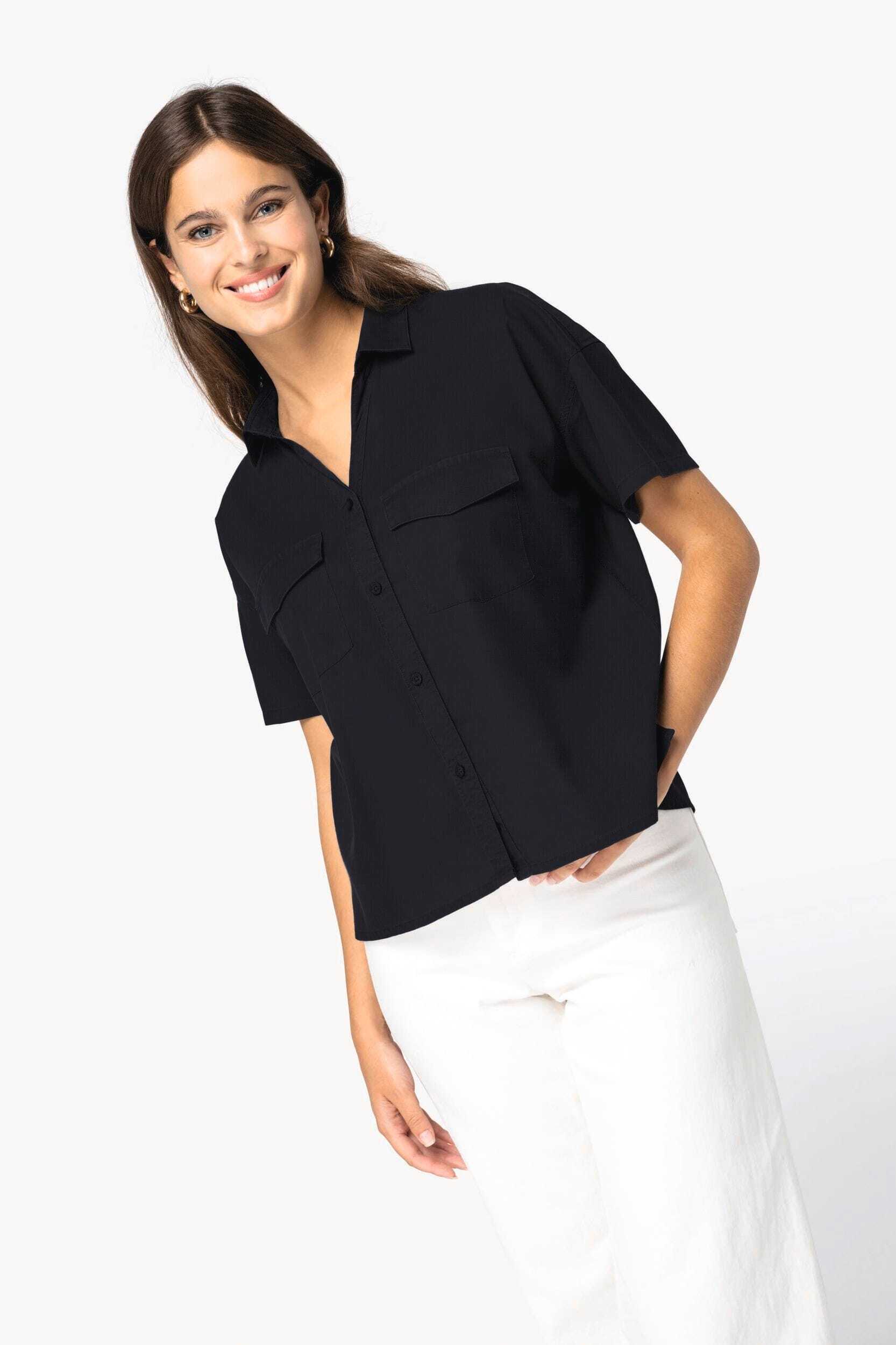 Chemises personnalisable SPASSO Chemise écoresponsable oversize en lyocell femme