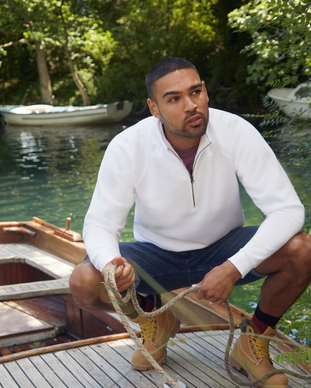 Sweaters & hoodies FOL Premium Sweater met Ritskraag (62-032-0) voor bedrukking &amp; borduring