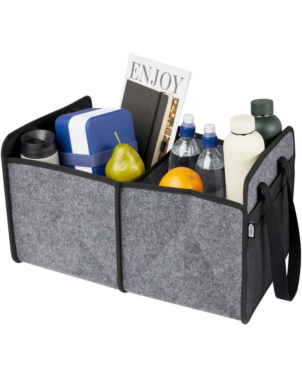 4DO Felta faltbarer Auto-Organizer aus GRS-recyceltem Filz Taschen personalisierbar