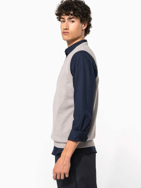 Pulls à personnaliser KARIBAN Pull col V sans manches 