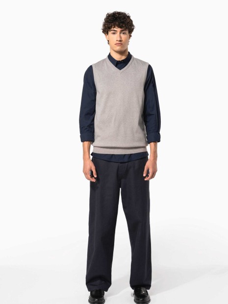 Pulls à personnaliser KARIBAN Pull col V sans manches 