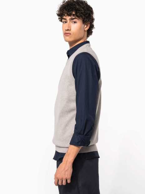 Pulls à personnaliser KARIBAN Pull col V sans manches 