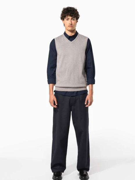 Pulls à personnaliser KARIBAN Pull col V sans manches 