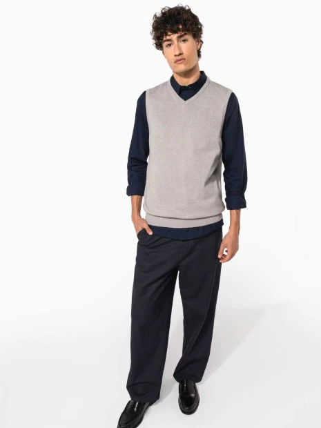 Pulls à personnaliser KARIBAN Pull col V sans manches 