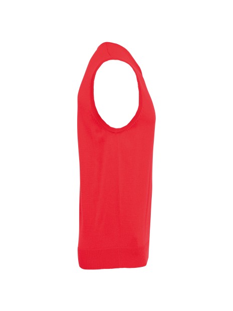 KARIBAN Pull col V sans manches /api/colors/c953313a-9c9d-493b-934e-ddcf8fada2ae personnalisable