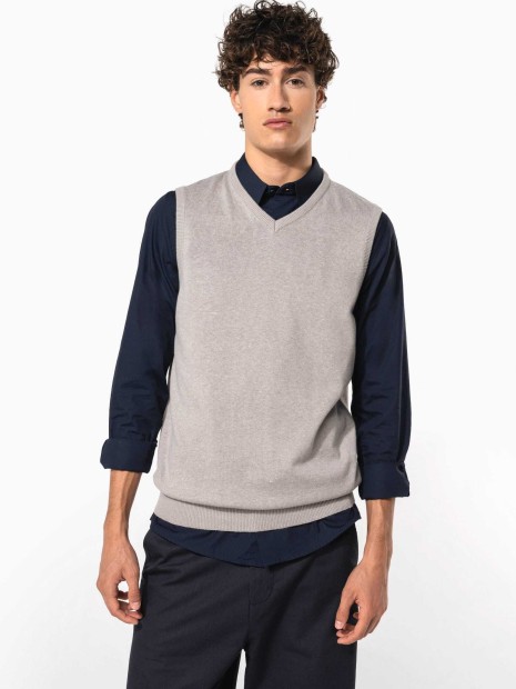 Pulls à personnaliser KARIBAN Pull col V sans manches 