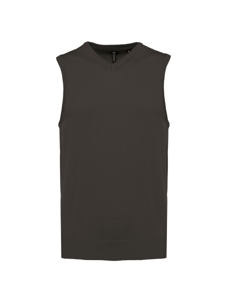 KARIBAN Pull col V sans manches /api/colors/3664e9be-231a-44a8-bacd-707b001b474c personnalisable