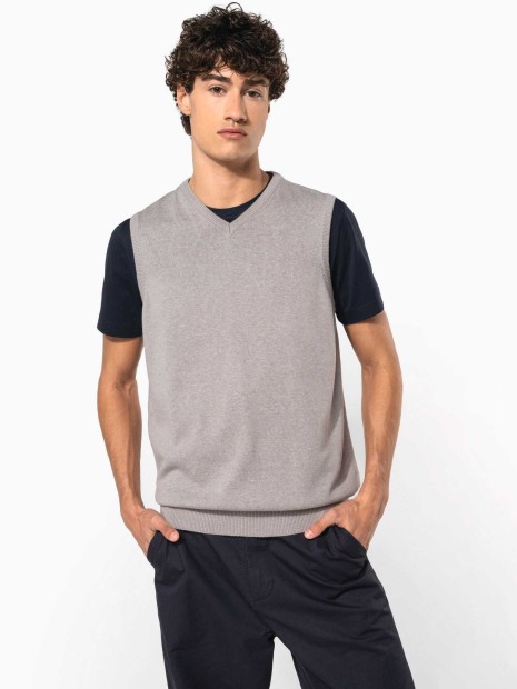 Pulls à personnaliser KARIBAN Pull col V sans manches 