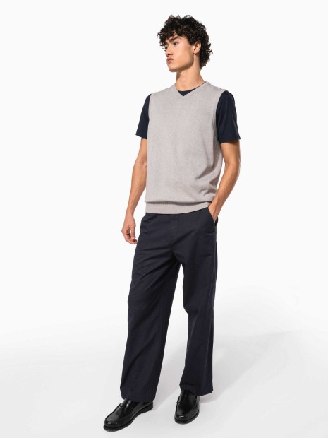 Pulls à personnaliser KARIBAN Pull col V sans manches 