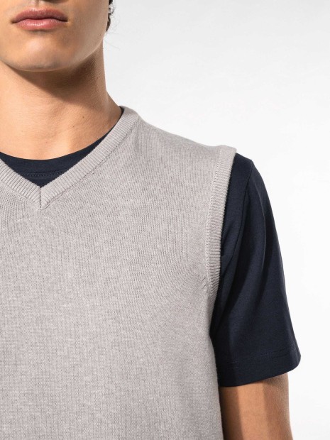 Pulls à personnaliser KARIBAN Pull col V sans manches 