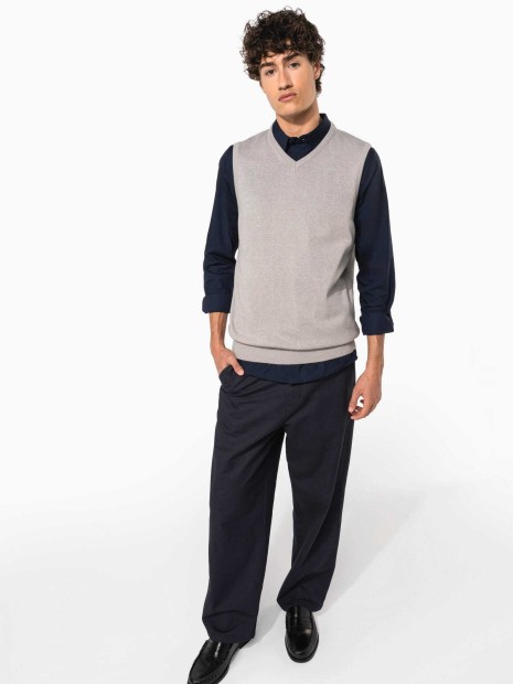 Pulls à personnaliser KARIBAN Pull col V sans manches 