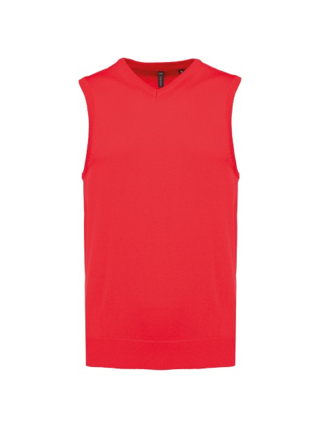 KARIBAN Pull col V sans manches /api/colors/c953313a-9c9d-493b-934e-ddcf8fada2ae personnalisable