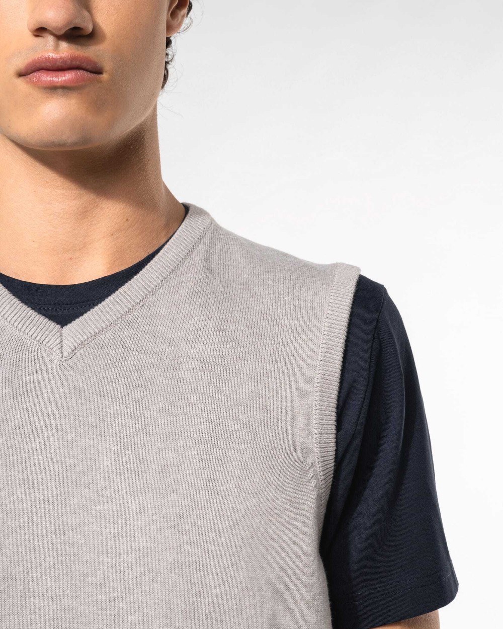 Pulls personnalisable KARIBAN Pull col V sans manches