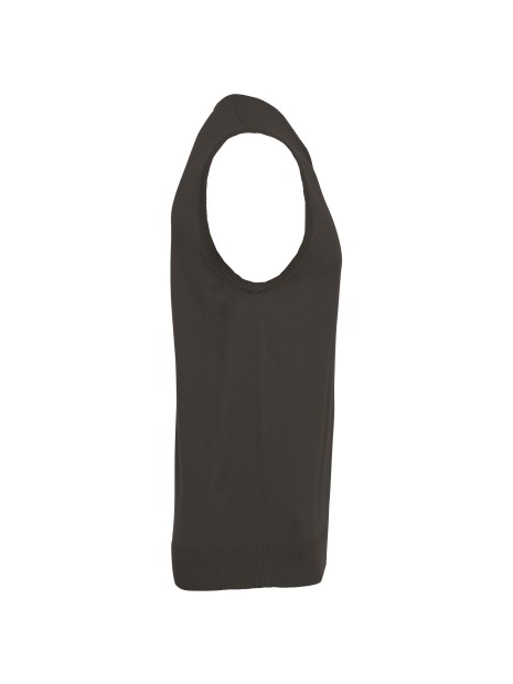 KARIBAN Pull col V sans manches /api/colors/3664e9be-231a-44a8-bacd-707b001b474c personnalisable