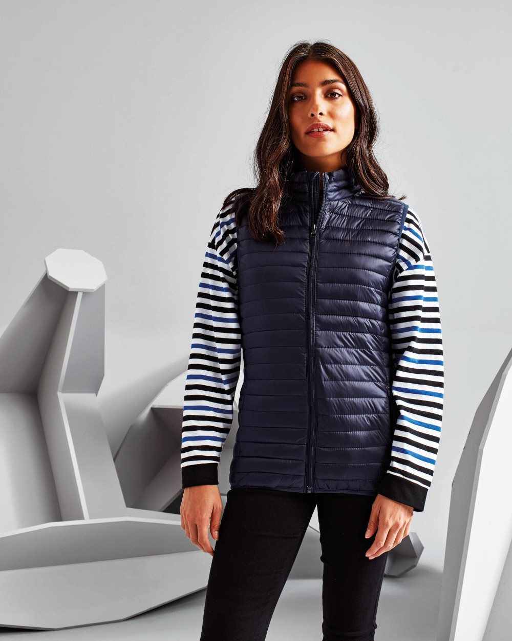 Jassen 2786 Women's tribe fineline padded gilet voor bedrukking &amp; borduring