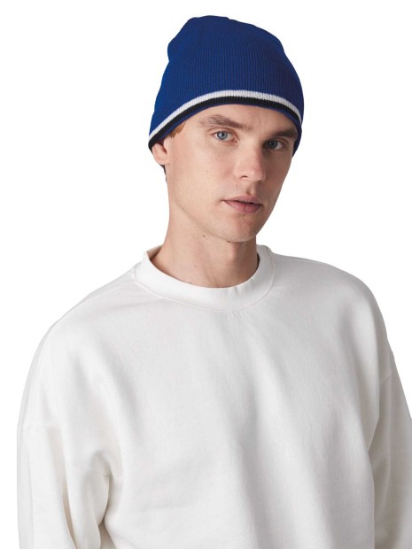 Bonnets à personnaliser K-UP Bonnet bande bicolore contrastée 