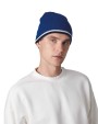 K-UP Beanie Mütze mit Kontrastrand Mützen personalisierbar