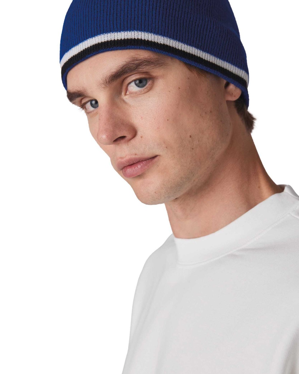 K-UP Beanie Mütze mit Kontrastrand Mützen personalisierbar