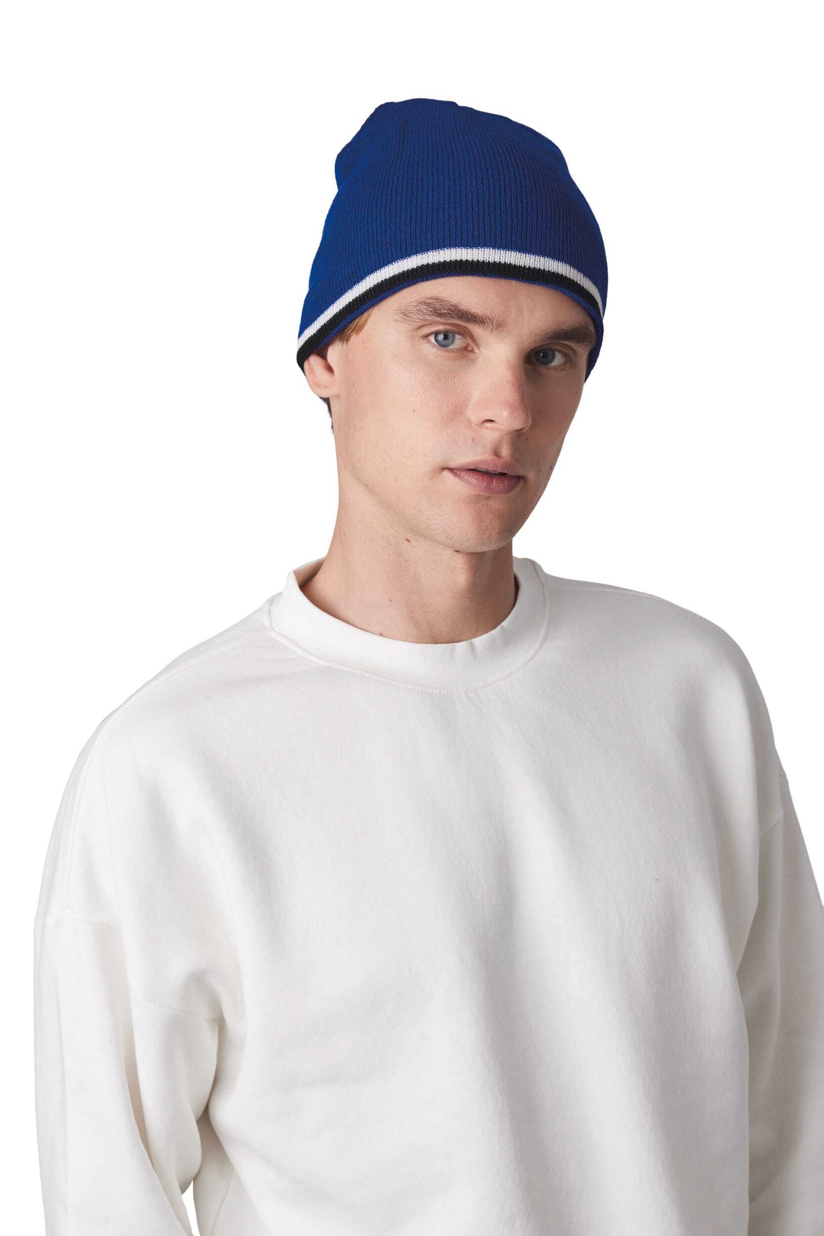 Bonnets personnalisable K-UP Bonnet bande bicolore contrastée