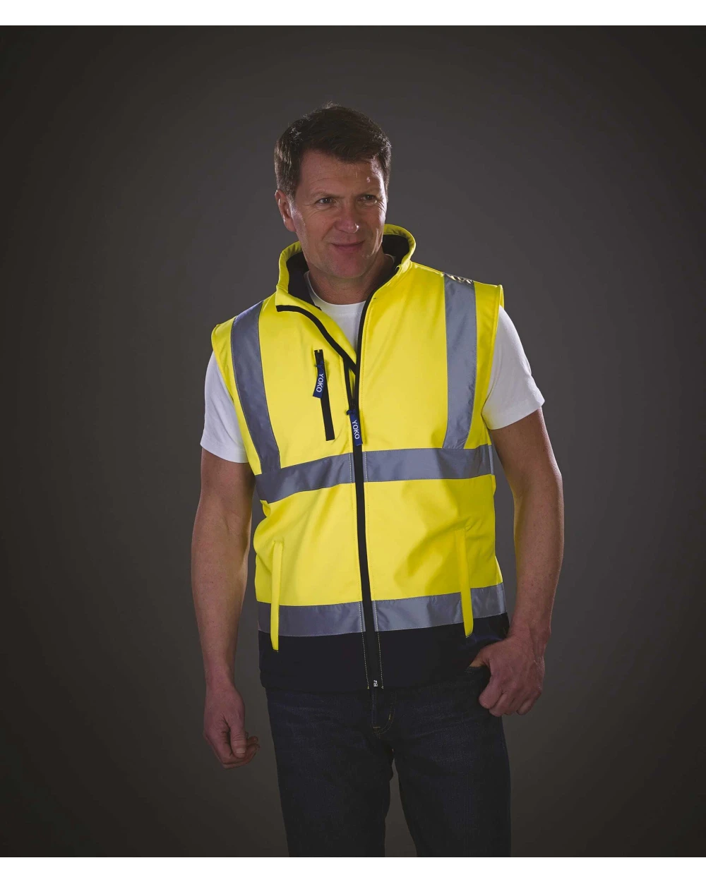 Jassen YOKO Softshell veiligheidsbodywarmer voor bedrukking &amp; borduring