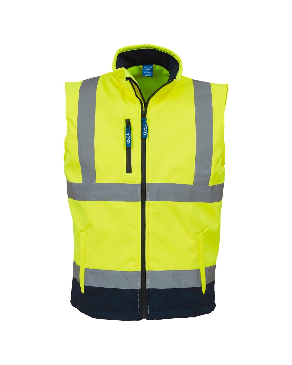 YOKO Hi-Vis Softshell Gilet Jacken personalisierbar