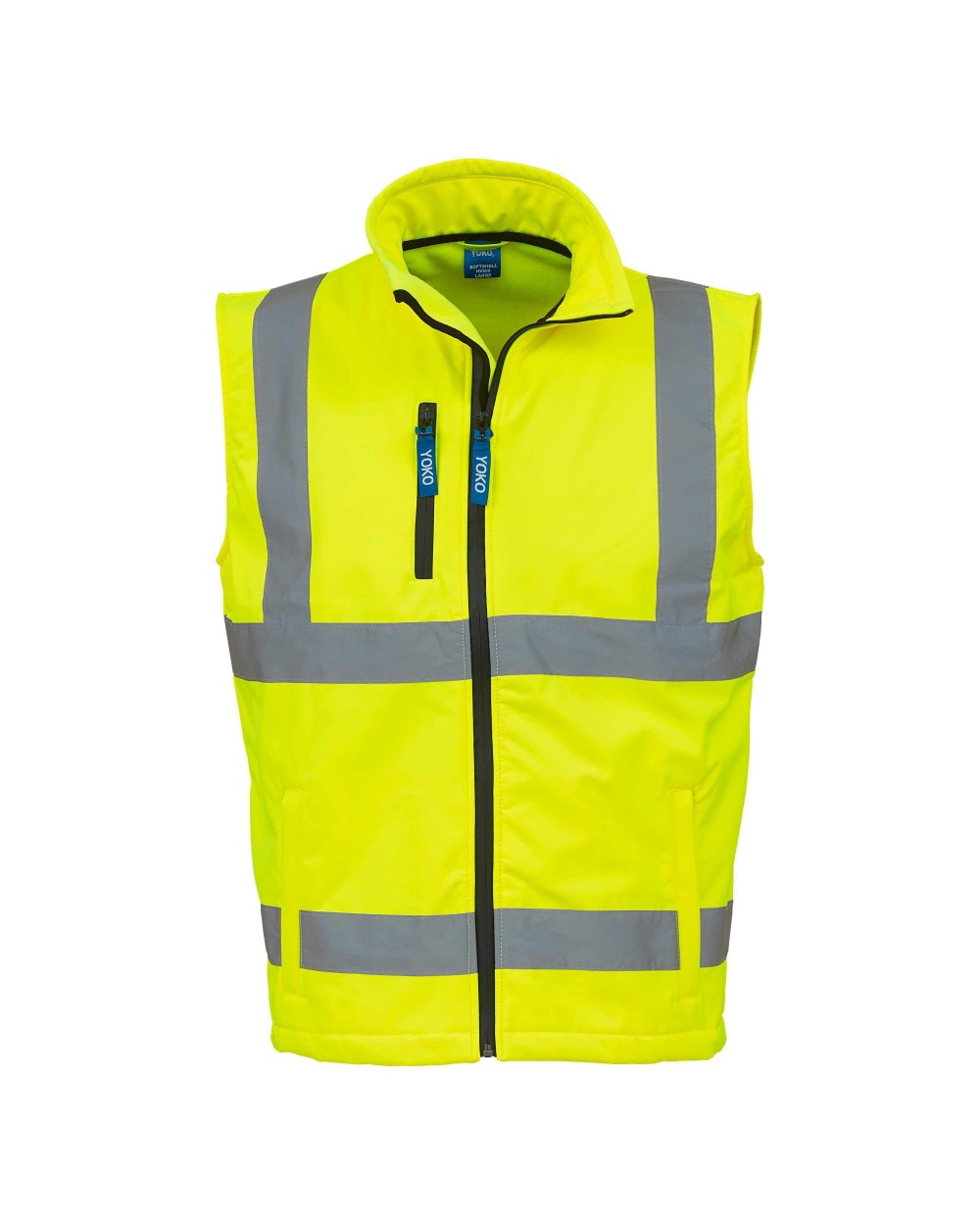 YOKO Hi-Vis Softshell Gilet Jacken personalisierbar