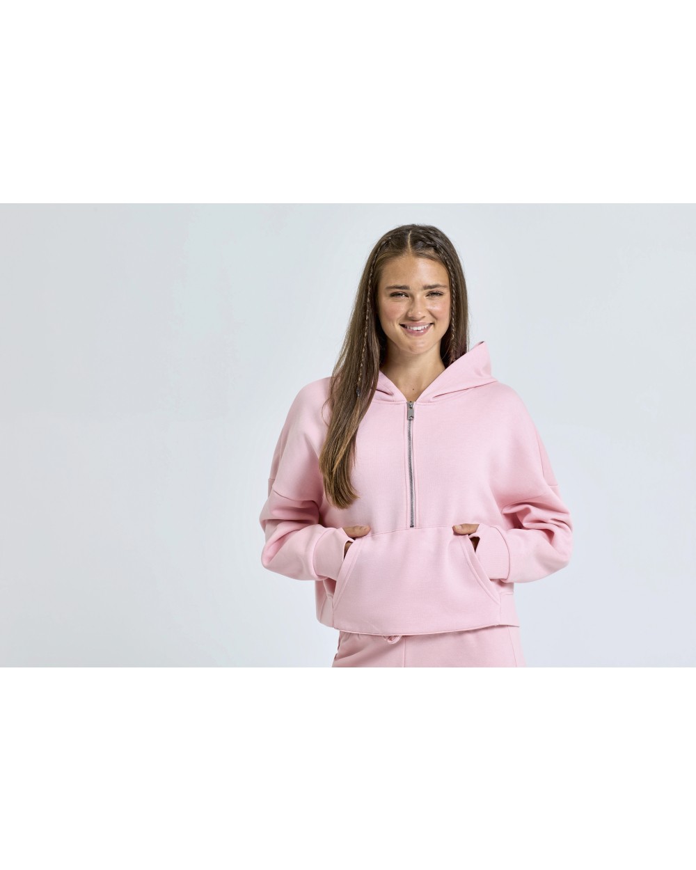 Sweaters & hoodies TRIDRI Women´s Half Zip Hoodie voor bedrukking &amp; borduring