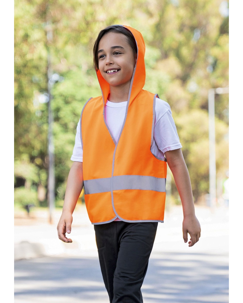 Jassen KORNTEX Kids` Hooded Safety Vest EN 1150 voor bedrukking &amp; borduring