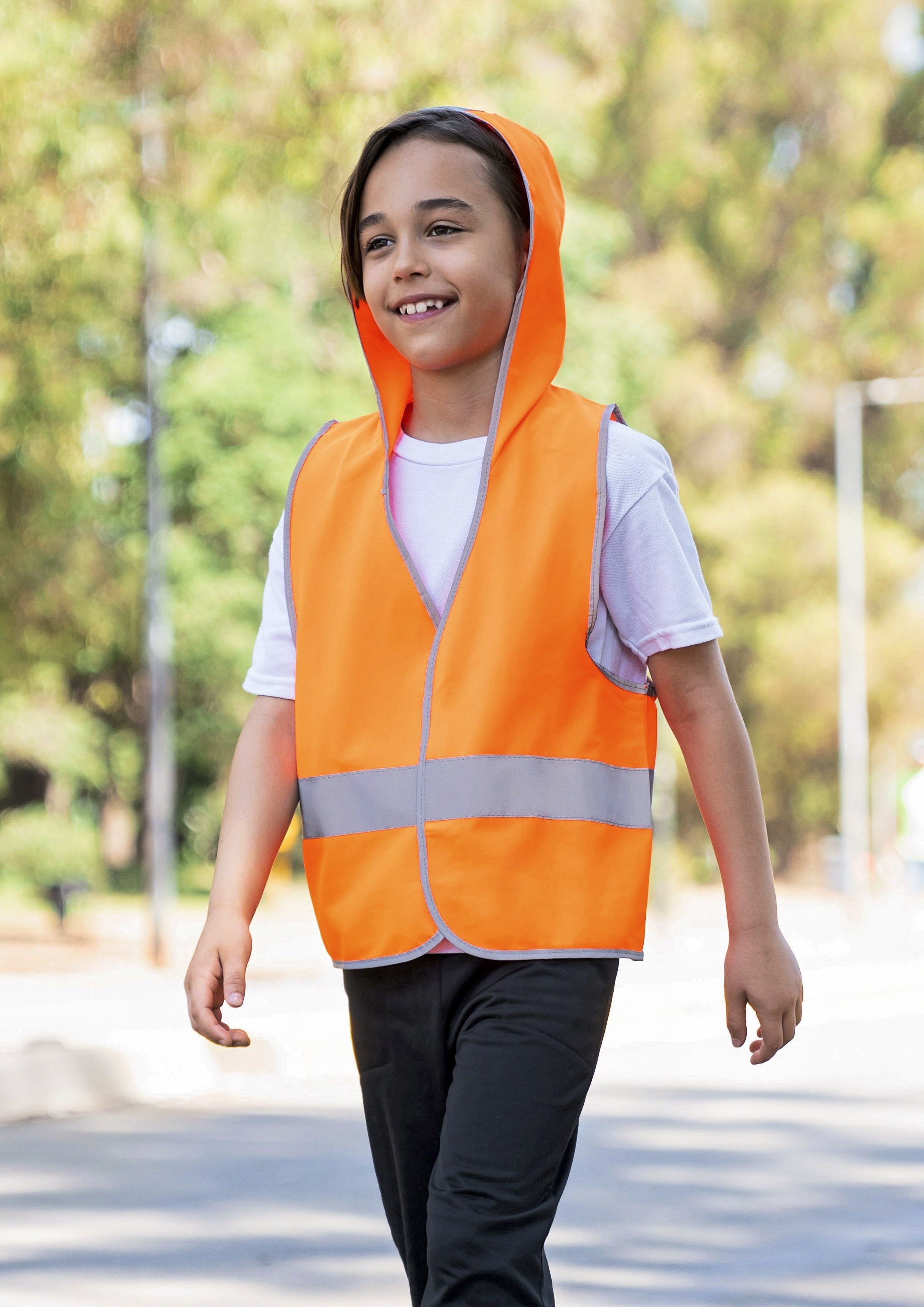Vestes personnalisable KORNTEX Kid´s Hooded Safety Vest EN 1150