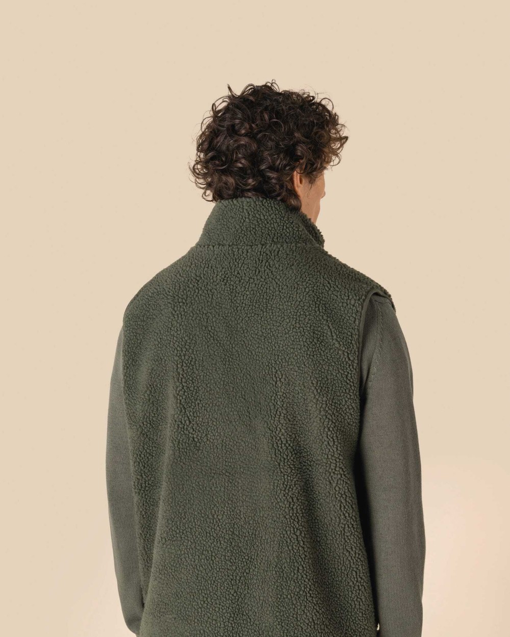 Laines polaires personnalisable SPASSO Veste sans manches en sherpa homme