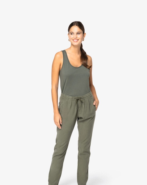 Pantalons personnalisable SPASSO Pantalon écoresponsable délavé en lyocell femme