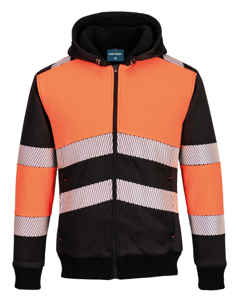 Sweaters & hoodies PORTWEST PW3 Hi-vis Class 1 winter hoodie (PW377) voor bedrukking &amp; borduring