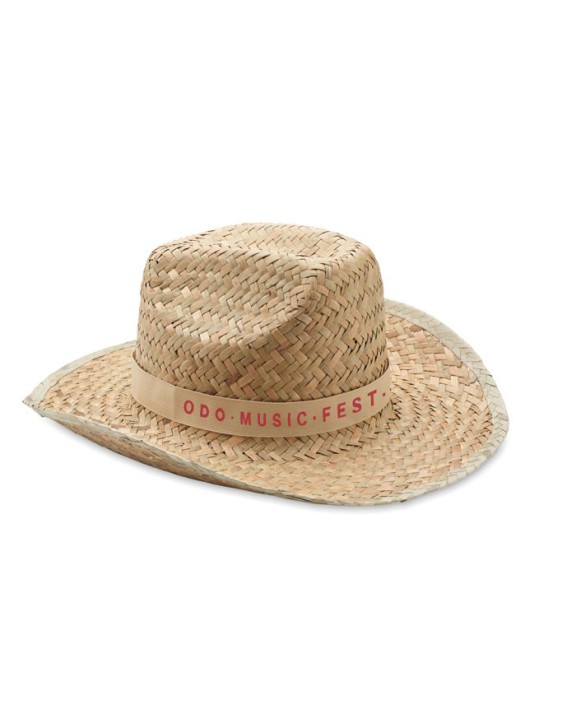 4DO Cowboy-Hut Stroh Kappen personalisierbar