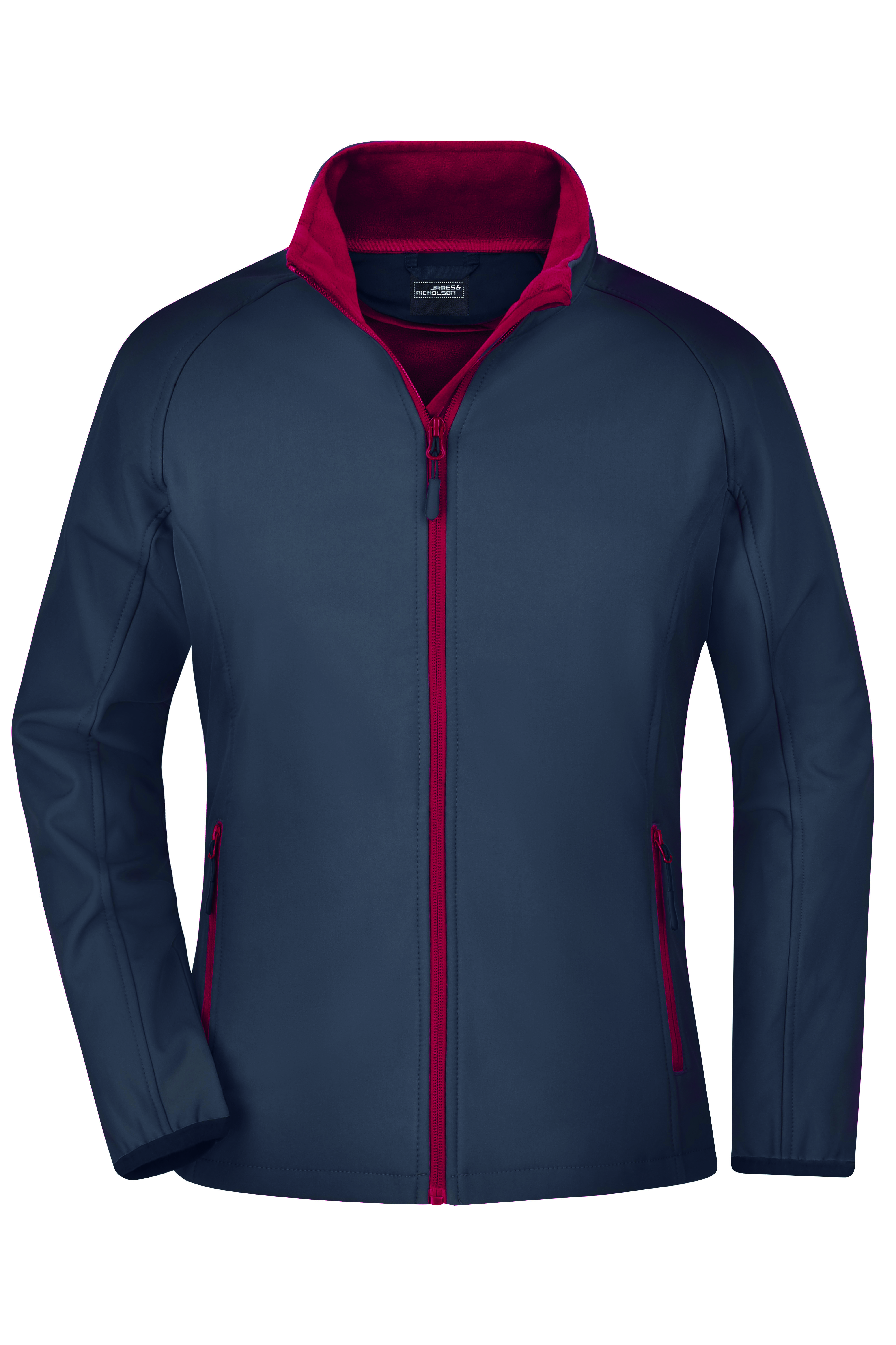 Softshells JAMES & NICHOLSON Ladies` Promo Softshell Jacket voor bedrukking &amp; borduring
