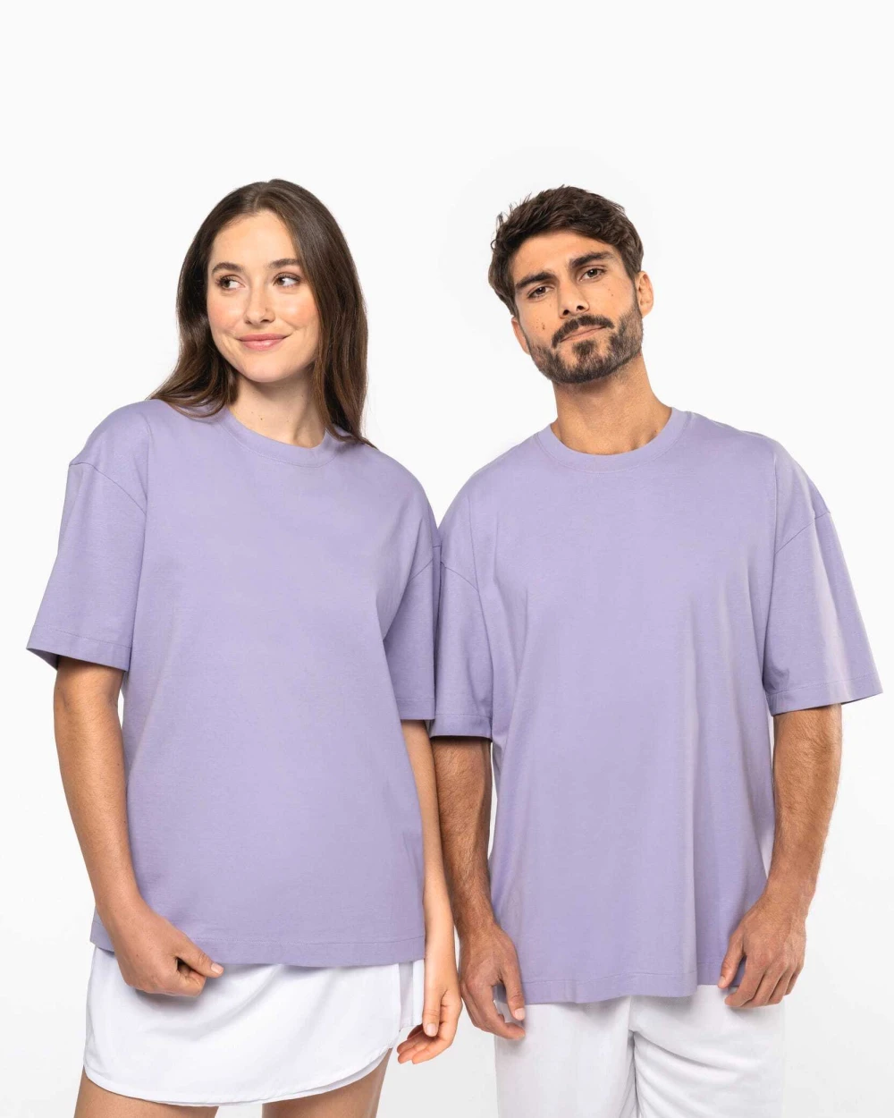 T-shirts KARIBAN Oversized T-shirt korte mouwen uniseks voor bedrukking &amp; borduring