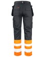 JOBMAN 2513 Bundhose Hi-Vis mit Hängetaschen Hosen personalisierbar