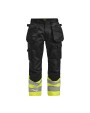 JOBMAN 2513 Bundhose Hi-Vis mit Hängetaschen Hosen personalisierbar
