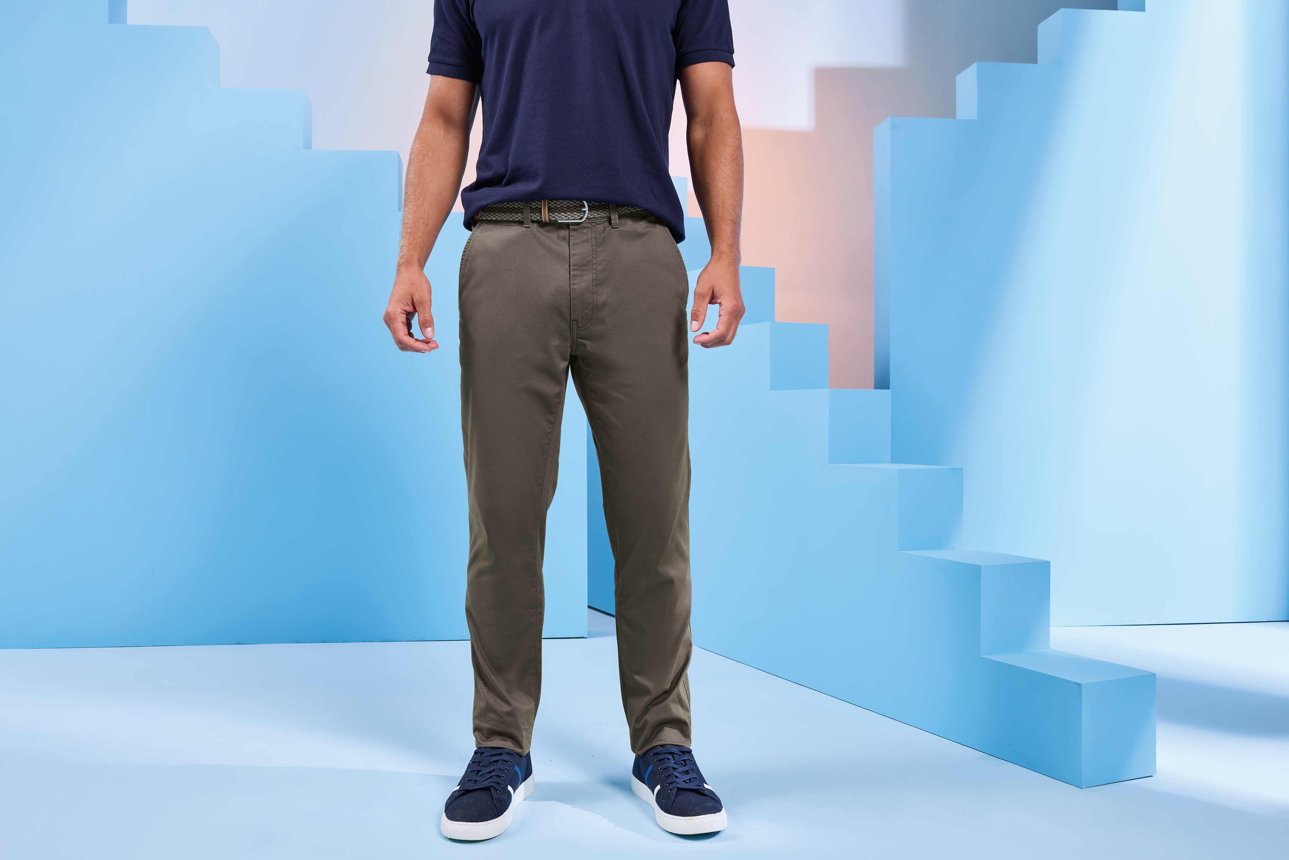 Pantalons personnalisable ASQUITH & FOX Chino coupe classique pour hommes