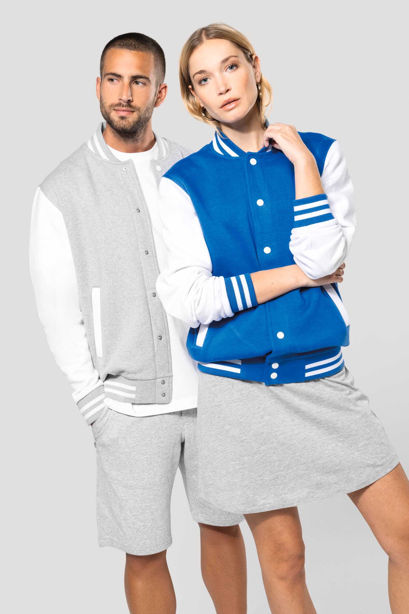 Vestes personnalisable KARIBAN Blouson molleton teddy unisexe