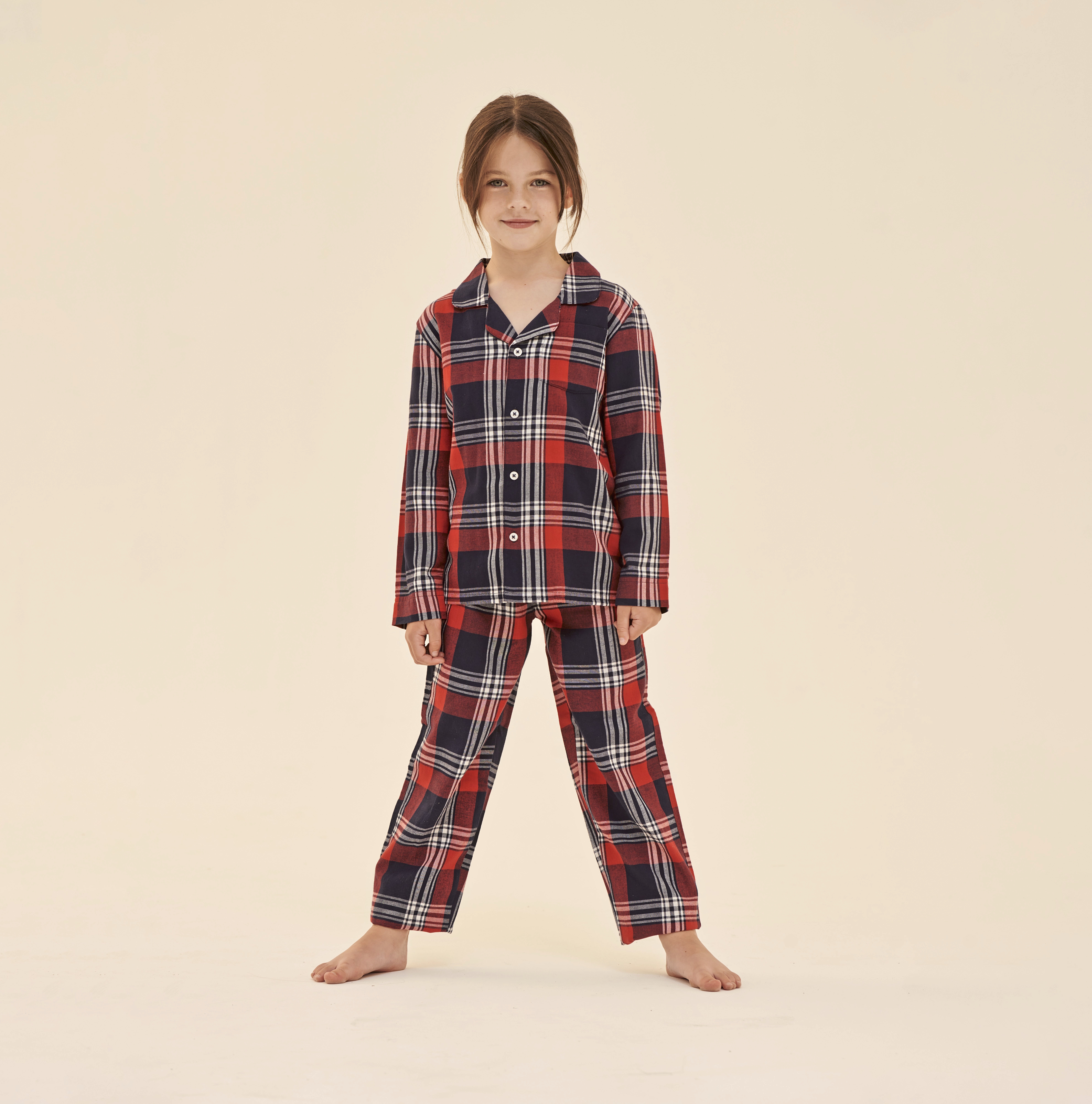 Broeken SKINNIFIT Kids´ Tartan Lounge Set voor bedrukking &amp; borduring