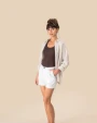 Bermuda's & Shorts SPASSO Linnen short dames voor bedrukking &amp; borduring