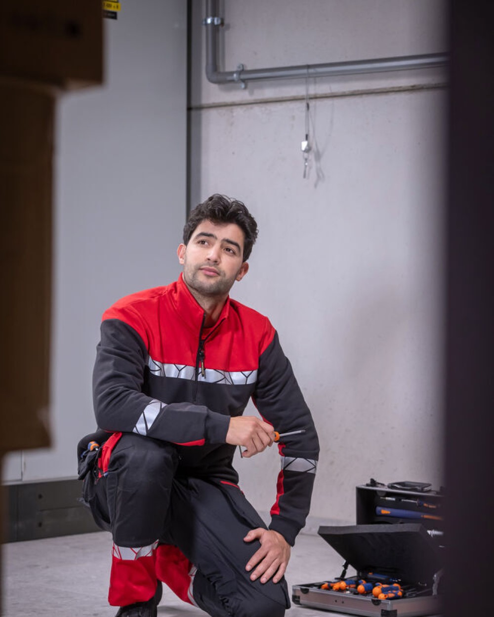 Sweaters & hoodies PROJOB 7102 SWEATER HALVE RITSSLUITING voor bedrukking &amp; borduring