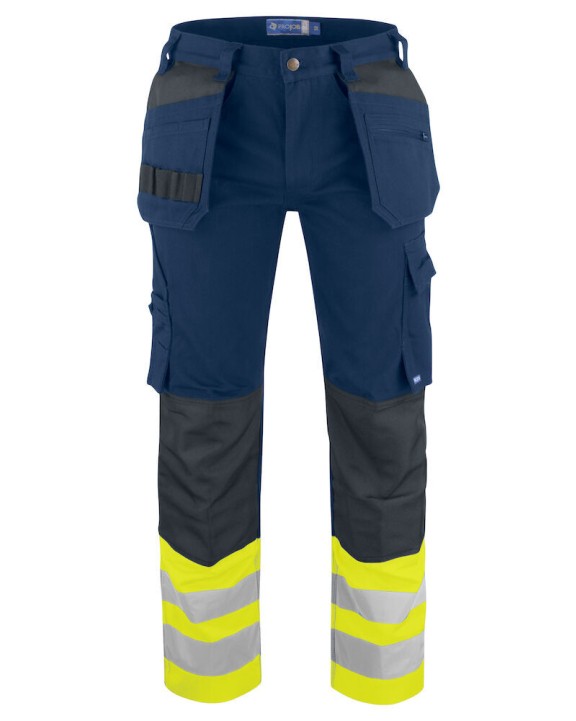Broeken PROJOB 6530 SIGNALISATIEBROEK MET KNIEZAKKEN EN SPIJKERZAKKEN EN ISO 20471 KLASSE 1 voor bedrukking &amp; borduring