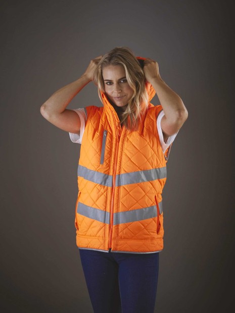 Vestes à personnaliser YOKO Bodywarmer haute visibilité "Kensington" 