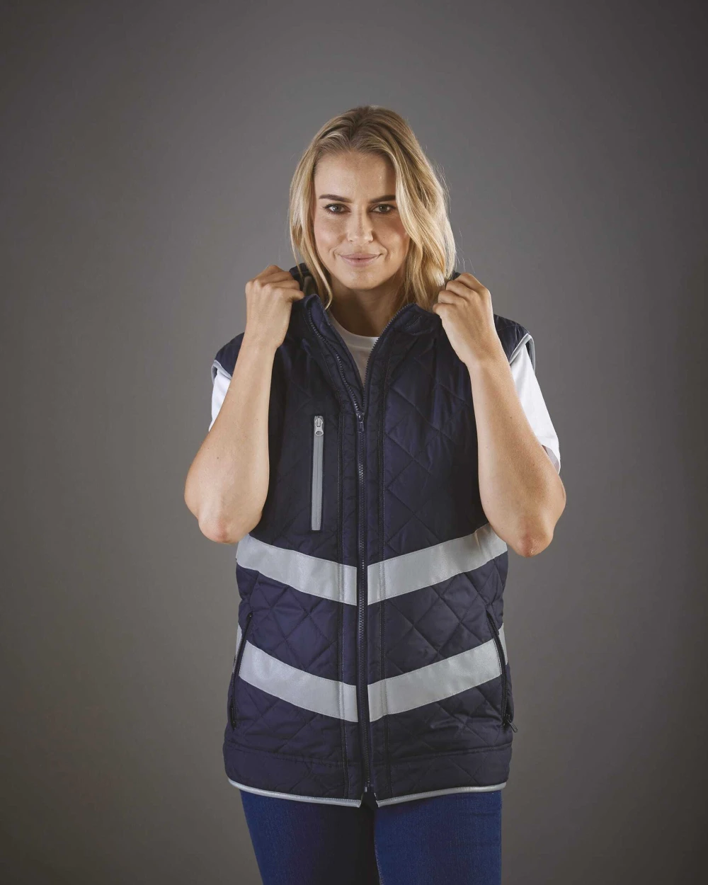 YOKO Kensington - Hi-Vis hoodied gilet Jacken personalisierbar