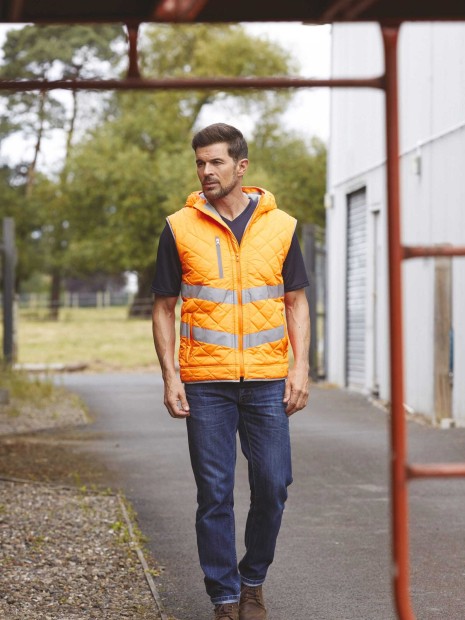 Vestes à personnaliser YOKO Bodywarmer haute visibilité "Kensington" 