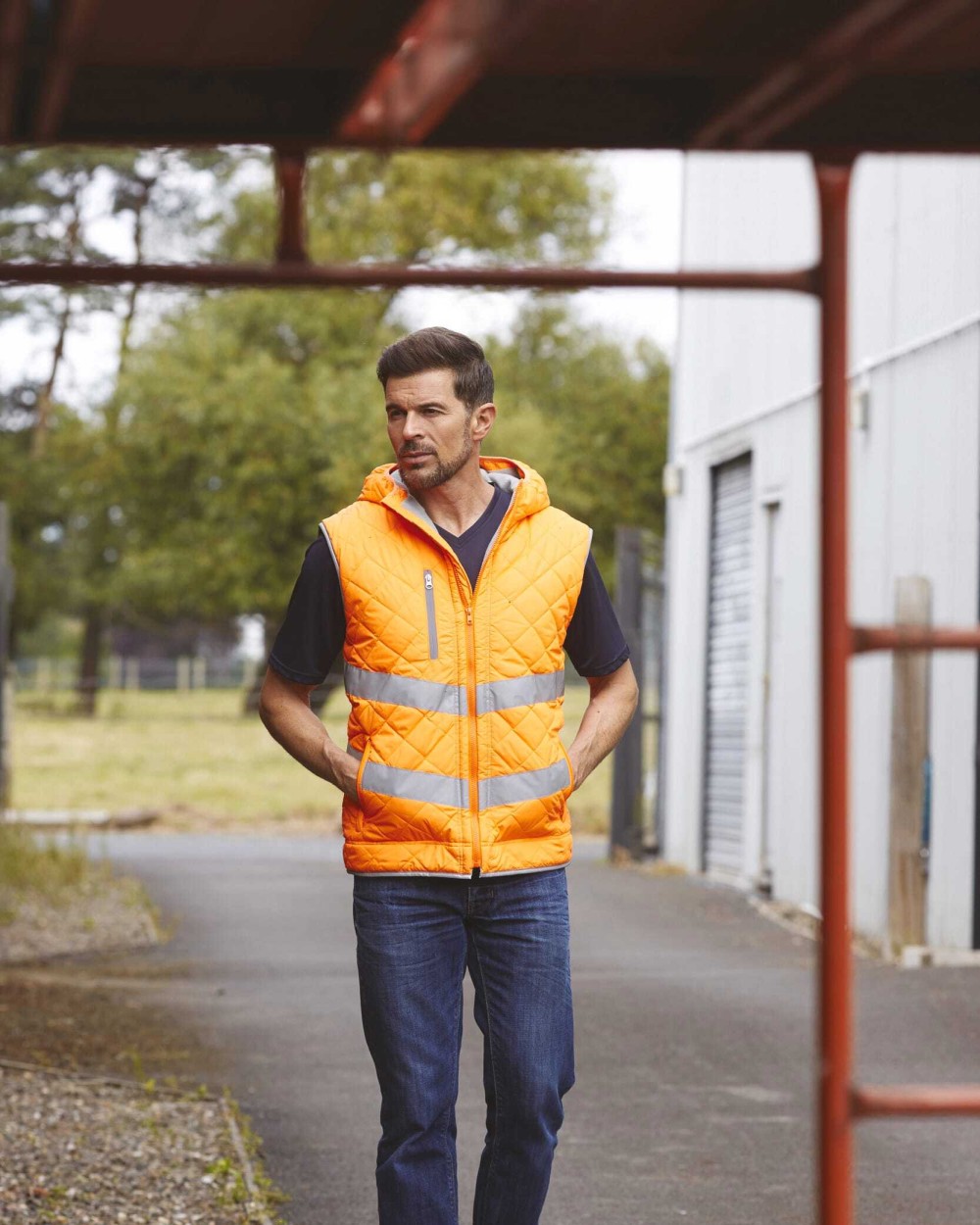 YOKO Kensington - Hi-Vis hoodied gilet Jacken personalisierbar