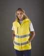 Jassen YOKO Kensington - Hi-Vis bodywarmer met capuchon voor bedrukking &amp; borduring