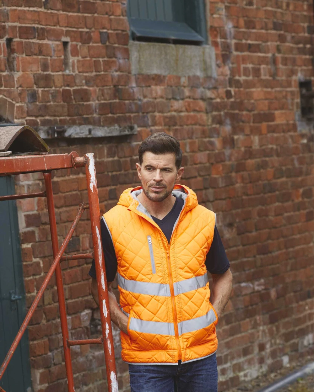 Jassen YOKO Kensington - Hi-Vis bodywarmer met capuchon voor bedrukking &amp; borduring